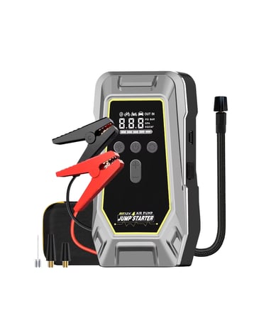 Mey İthalat® Araçlar İçin Akü Takviye ve Dijital Hava Kompresörü 16000 mAh