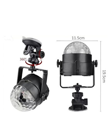 CEYLAN ADAM Kompakt Tasarımlı, Döner Renkli LED Disko Topu - Ev ve Profesyonel Kullanım