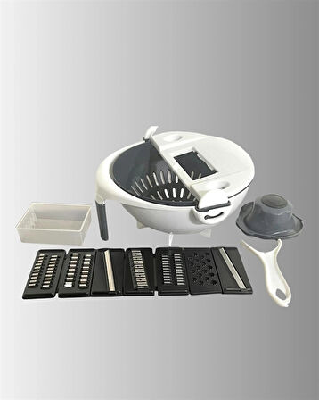 CEYLAN ADAM Süzgeçli Çok Fonksiyonlu Döner Rende ve Doğrayıcı