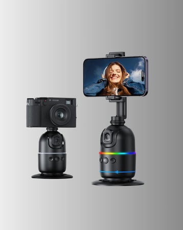 Sosyal Medya İçerikleri İçin Otomatik Yüz Takipli 360° Döner Gimbal Stand