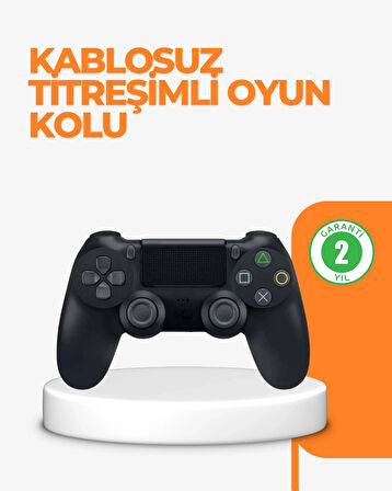 CEYLAN ADAM PS4 Uyumlu Kablosuz Oyun Kolu – Titreşimli, Şarjlı ve Ergonomik
