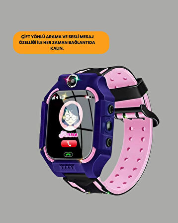 CEYLAN ADAM S10 Mor Akıllı Çocuk Saati