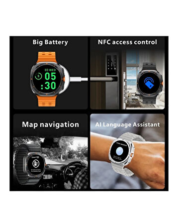 CEYLAN ADAM Mikrofon ve Hoparlörlü Akıllı Saat | Takvim, Titreşim, Kronometre Özellikli