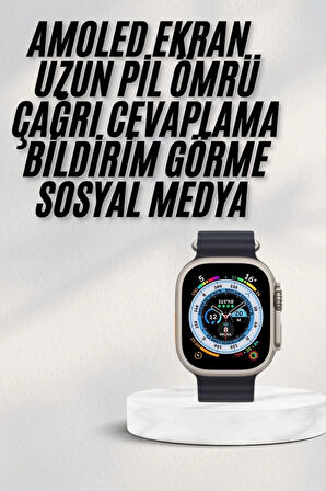 CEYLAN ADAM 2025 Yeni Model Akıllı Saat Android ve İOS Uyumlu Çağrı Cevaplama