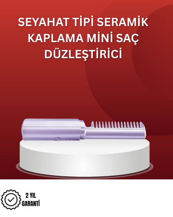 Mey İthalat® Isıtmalı Saç Düzleştirici Fırça - Kablosuz ve Hafif Tasarım