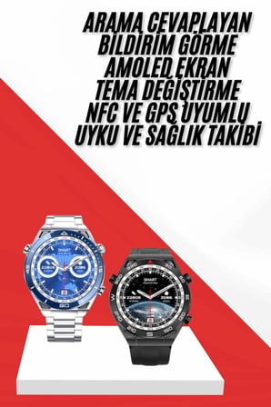 Mey İthalat Akıllı Saat 1.62 İnç Ultimate Nabız Sensörlü Sesli Görüşme Yapabilen Yeni Nesil