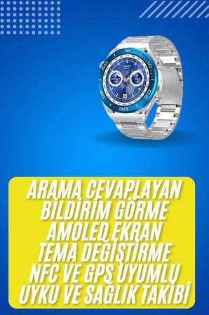 Mey İthalat 2025 Model Yuvarlak Ekran Android ve İOS Uyumlu GPS Takibi Yapabilen Akıllı Saat Yeni Nesil