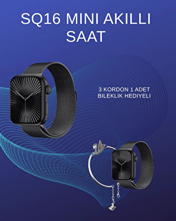 CEYLAN ADAM SQ-16 Mini Series 10 Akıllı Saat | Spor Modları, Bildirim ve Müzik Kontrolü