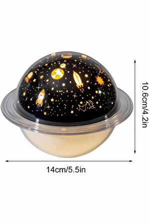 CEYLAN ADAM Aromaterapi Hava Nemlendirici Gece Lambası Uzay Model Satürn Oda Kokusu