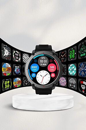 CEYLAN ADAM Akıllı Saat Amoled Ekran Metal Ve Deri Kordonlu Uyku ve Sağlık Takibi Titreşimli