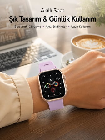 Mey İthalat Bluetooth Telefon Görüşmesi, Nabız Ölçümü ve Uyku Takibi Özellikli Akıllı Saat