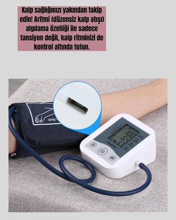Mey İthalat® Elektronik Tansiyon Ölçer LCD Dijital Ekranlı