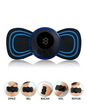 Mey İthalat® Elektronik Kas Uyarıcı EMS Masaj Pedi Evde Spor Destekleyici