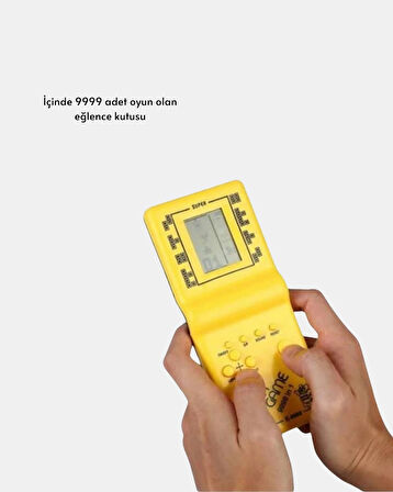 CEYLAN ADAM Mini Tetris El Aterisi – Taşınabilir Retro Oyun Konsolu, Pil ile Çalışan Klasik Model