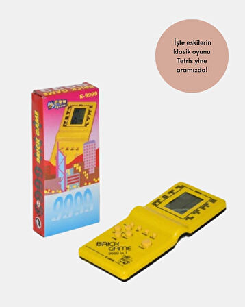 CEYLAN ADAM Mini Tetris El Aterisi – Taşınabilir Retro Oyun Konsolu, Pil ile Çalışan Klasik Model