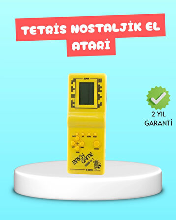 CEYLAN ADAM Taşınabilir El Aterisi Gameboy – Klasik Tetris Oyunu, Pil ile Çalışan Mini El Konsolu