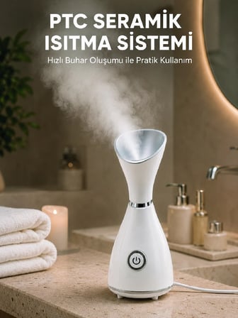 Mey İthalat® Nano İyonik Cilt Bakım Buhar Makinesi PTC Isıtma Sistemli