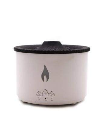 Alev ve Volkan Efektli Ultrasonik Aroma Difüzörü LED Gece Lambalı Hava Nemlendirici