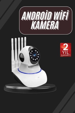 Mey İthalat® LED Aydınlatmalı 5 Antenli Motorlu 1080P Wifi Kamera Sensörlü