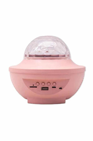 CEYLAN ADAM Masa ve Gece Lambası Renkli Projektör Işıklı Disko Topu Bluetooth Hoparlör