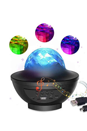CEYLAN ADAM Çok Renkli Projektör Lamba Disko Topu Gece Lambası Kablosuz