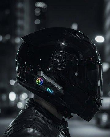 Mey İthalat® Bluetooth 5.3 Kask İçi Intercom Kulaklık 1000 m Mesafe 1000 mAh