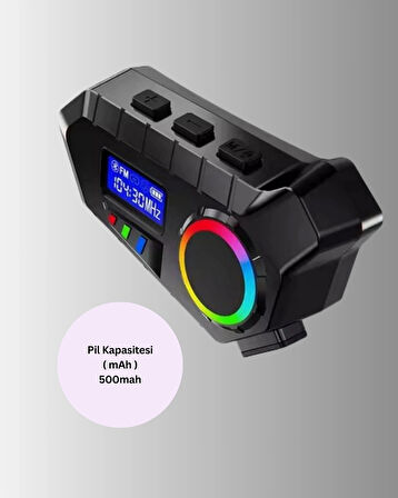 CEYLAN ADAM 500mAh Bataryalı Bluetooth 5.4  İnterkom LED Ekranlı FM Destekli