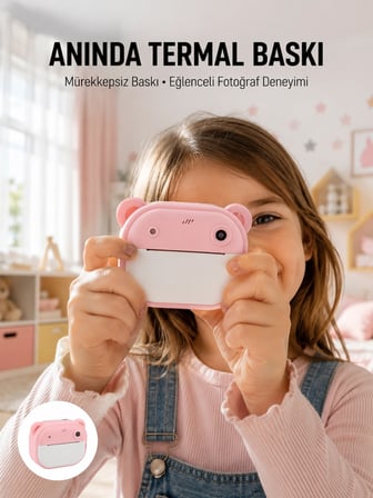 Mey İthalat Termal Baskılı HD Şipşak Kamera 24MP Çift Lensli 32GB Hafızalı