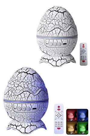 CEYLAN ADAM Bluetooth Hoparlör Dinozor Yumurtası Gece Masa Lambası Projektör