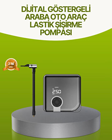 CEYLAN ADAM Dijital Ekranlı Taşınabilir Akıllı Araç Hava Kompresörü