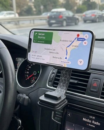 Mey İthalat® Dashboard Manyetik Telefon Tutucu Ayarlanabilir Telefon Standı