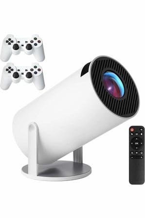 Mey İthalat® 4K Wireless Çift Kollu Kumandalı Oyun Projeksiyonu Retro Video Oyunu Yeni Nesil