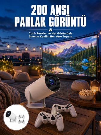 Mey İthalat® Full HD 8 GB Ayaklı Çift Kollu 4K Video Oyun Konsolu Taşınabilir Yeni Nesil