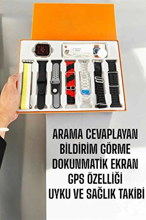 CEYLAN ADAM Akıllı Saat 7 Farklı Kordonlu Arama Cevaplayan Bildirim GPS Özelliği