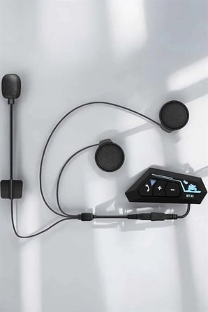 Mey İthalat® Kask Kulaklığı Motosiklet Intercom Interkom Dinleme Konuşma Özellikli Su Geçirmez