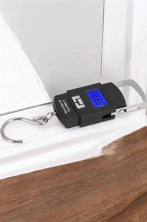 Mey İthalat® 50 Kg El Kantarı Ağırlık Ölçer Dijital Ekranlı Kancalı Portatif