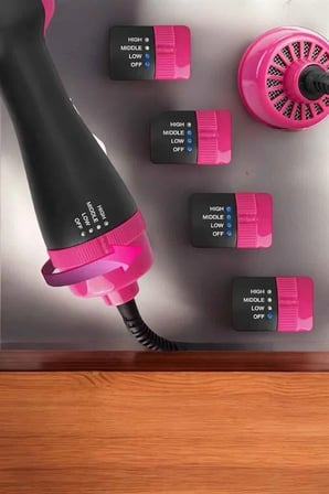 Mey İthalat® 220°C ye Kadar Isınan, Hacim ve Yıpranma Karşıtı Profesyonel Fön Tarağı