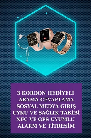 Dijital Göstergeli Powerbank Bluetooth Kulaklık ve Yeni Nesil Amoled Ekran Akıllı Saat