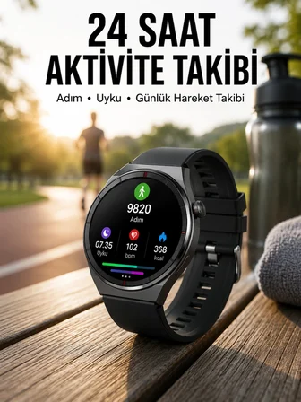 Mey İthalat® Akıllı Saat Bluetooth Bağlantılı Amoled Ekran Uyku ve Sağlık Takibi Yeni Nesil