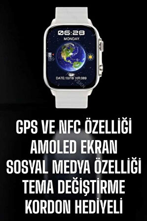 CEYLAN ADAM Akıllı Saat Android ve İOS Uyumlu NFC Ve GPS Özelliği Arama Cevaplayan