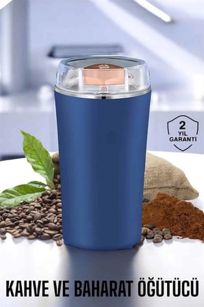 Mey İthalat® Kahve Ve Baharat Öğütücü Dayanıklı Paslanmaz Çelik Kolay Kullanım