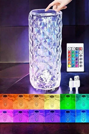 CEYLAN ADAM Gece Lambası Kristal Lamba Dokunmatik Şarjlı Hediyelik