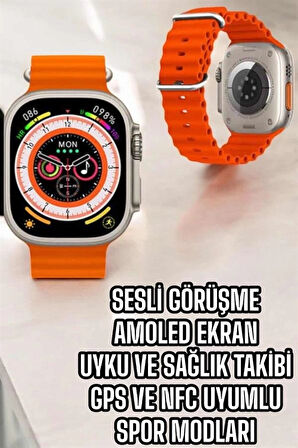 CEYLAN ADAM Yeni Nesil Akıllı Saat Nabız Ölçer Sağlık Ölçer ve Kalori Ölçer Uyku Takibi NFC Özelliği