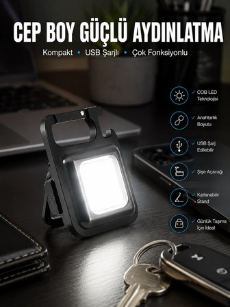 Mey İthalat® Led Işık Acil Durum Işığı Çok Fonksiyonlu Mıknatıs Özelliği
