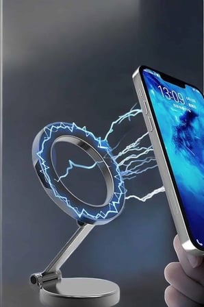 Mey İthalat® Telefon Tutucu Tüm Arabalara Uyumlu Araç İçi Katlanabilir Manyetik Tasarım