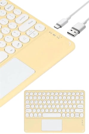 Mey İthalat Touchpad Uyumlu Bluetooth Klavye Slim Kablosuz Wifi Q Klavye