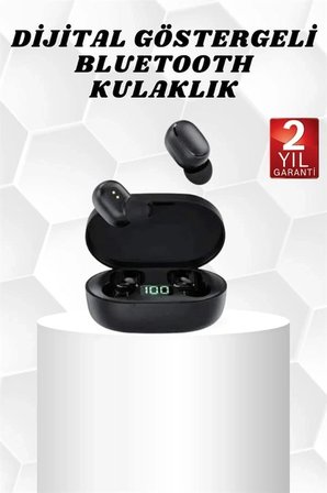 Mey İthalat® Kablosuz TWS Kulaklık Kulak İçi Mikrofonlu Bleuetooth Kulaklık Yüksek Ses Kaliteli
