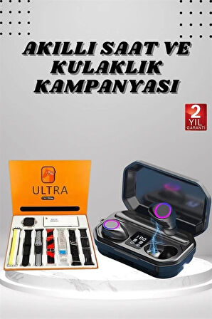 CEYLAN ADAM Yeni Nesil Akıllı Saat ve Bluetooth Kulaklık Kampanyası Dijital Göstergeli Powerbankli