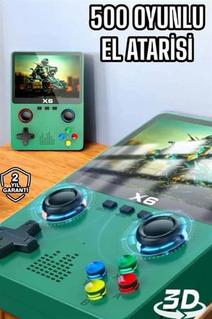Mey İthalat® Çocuklara Özel 666 Oyunlu X6 Atari Video İzleme ve Müzik Dinleme