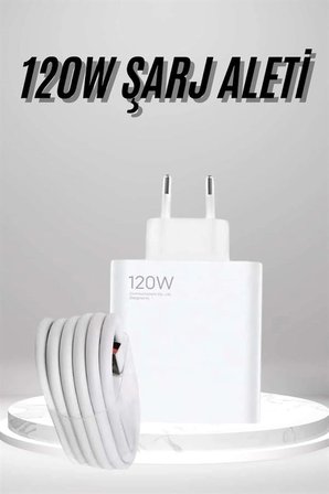 Mey İthalat® Type C Yüksek Hızlı Şarj Aleti Beyaz 120W Ultra Uzun Ömürlü